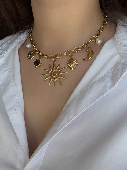 Collier breloque soleil - Aurorejewels