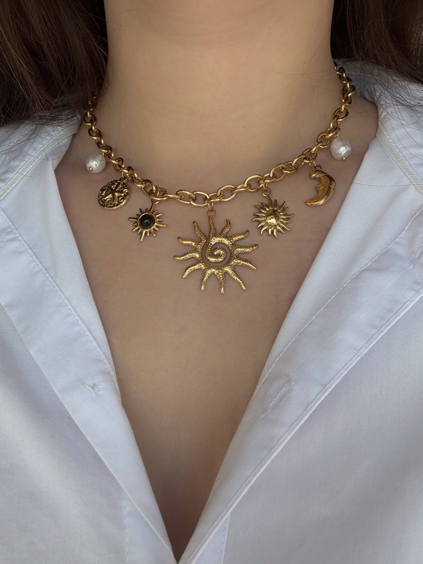 Collier breloque soleil - Aurorejewels