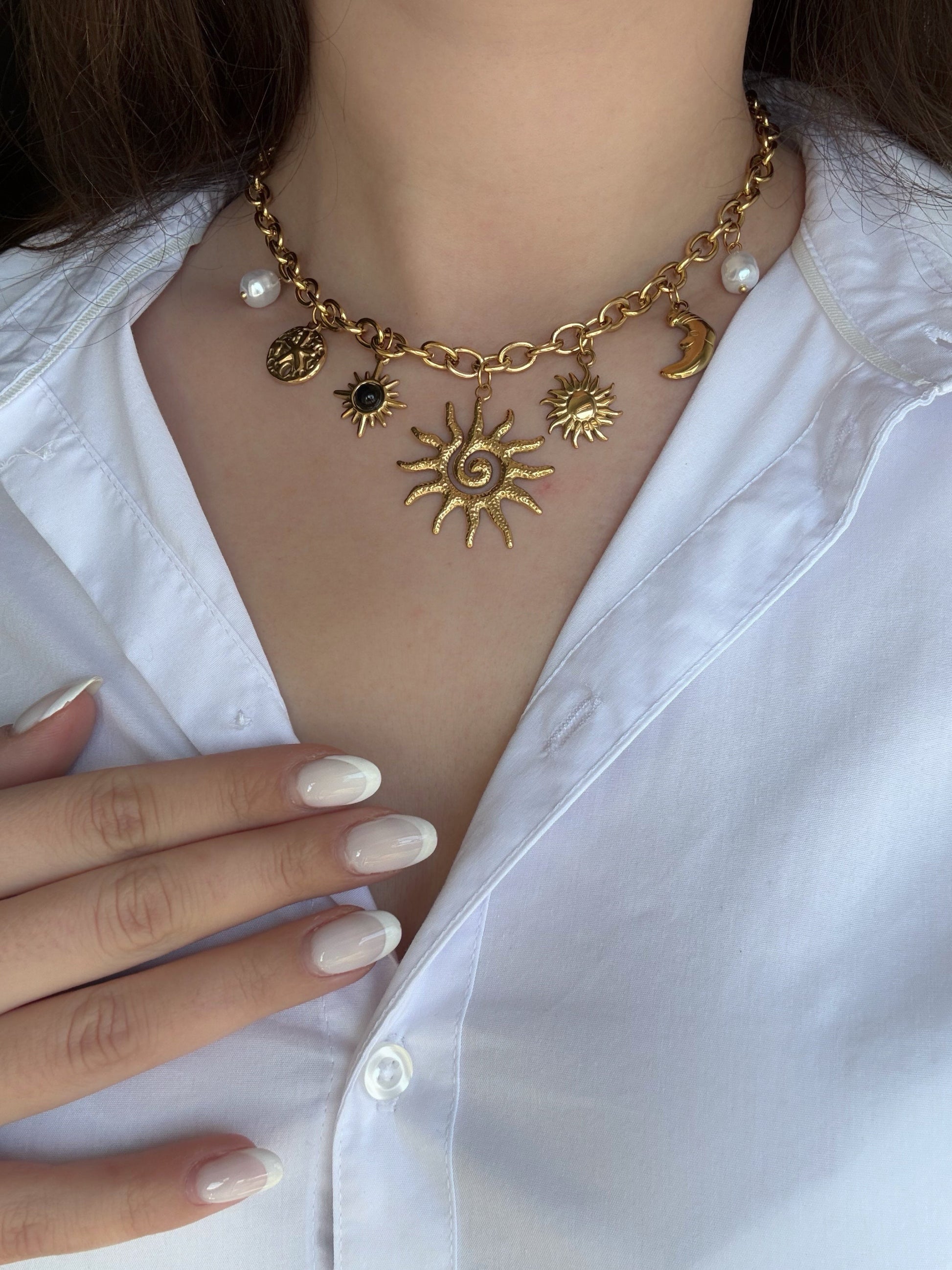 Collier breloque soleil - Aurorejewels