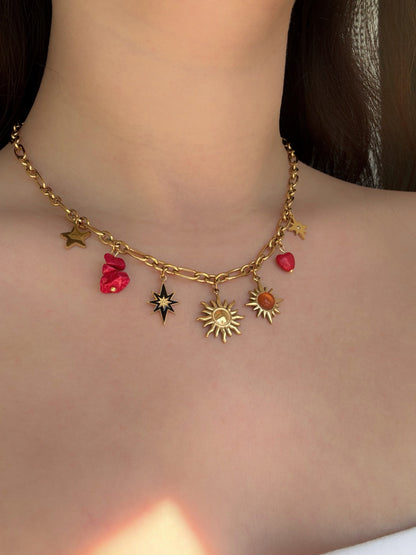Collier charms acier inoxydable - Aurorejewels
