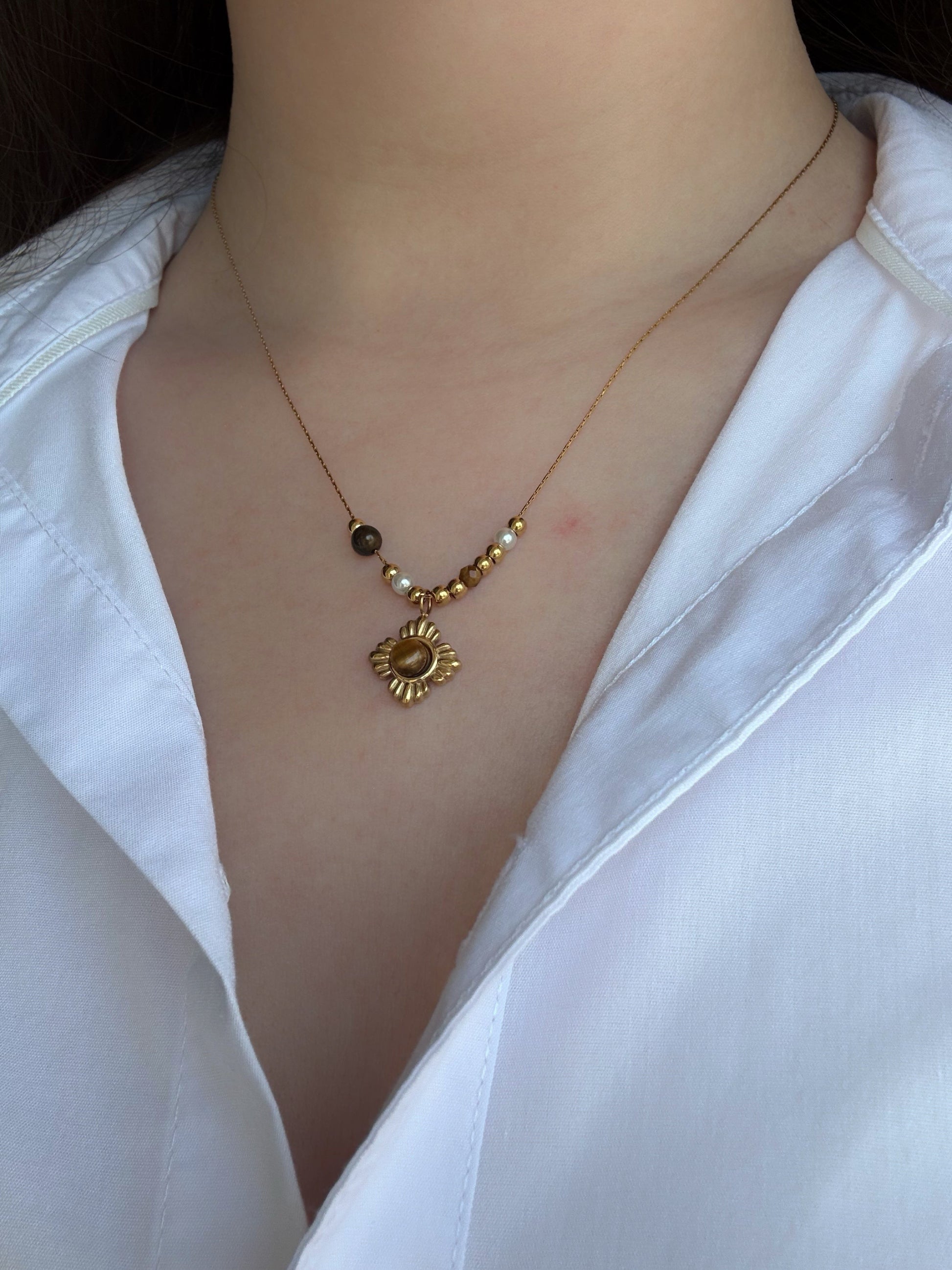 Collier oeil de tigre femme - Aurorejewels