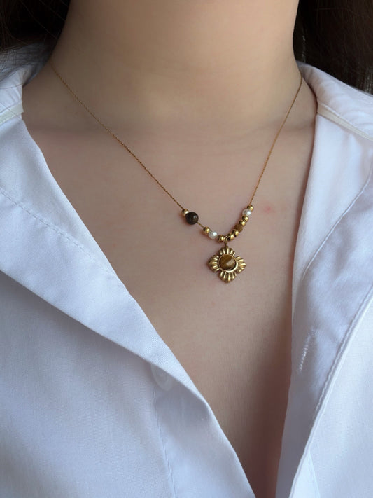 Collier oeil de tigre femme - Aurorejewels