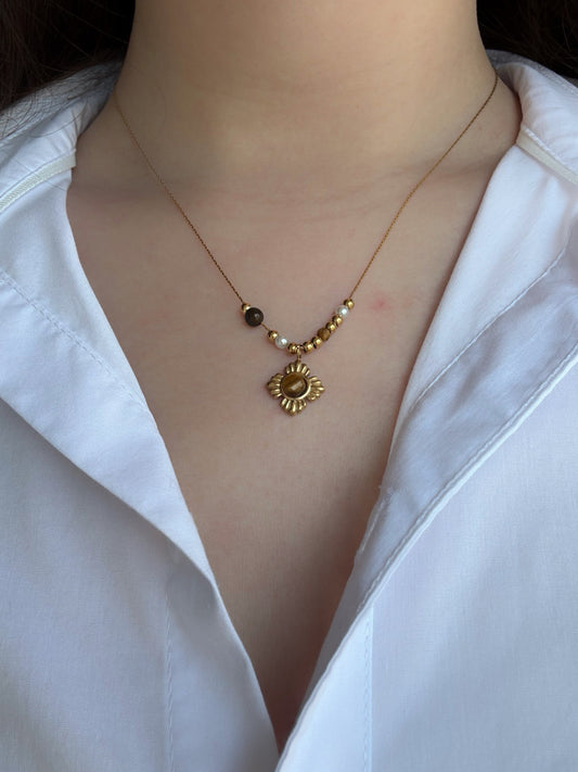 Collier oeil de tigre femme - Aurorejewels