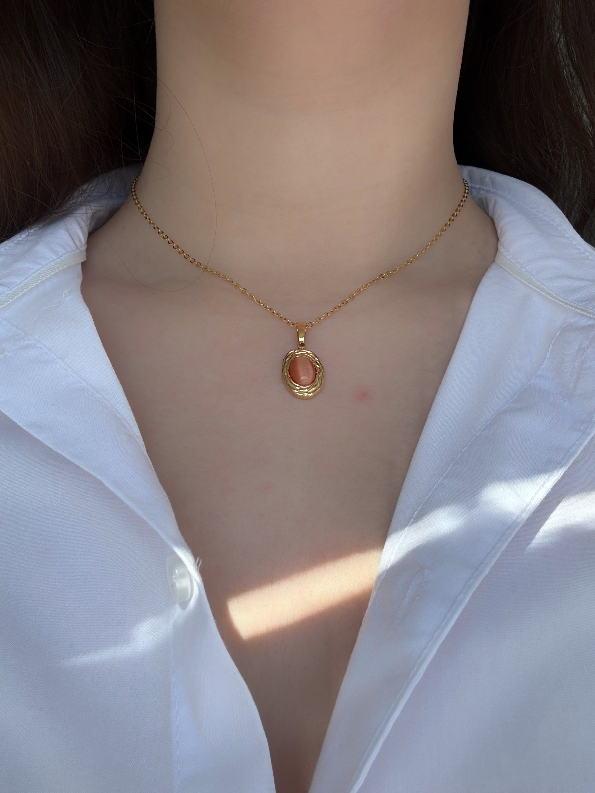 Collier orange - Aurorejewels