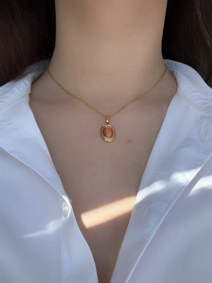 Collier orange - Aurorejewels