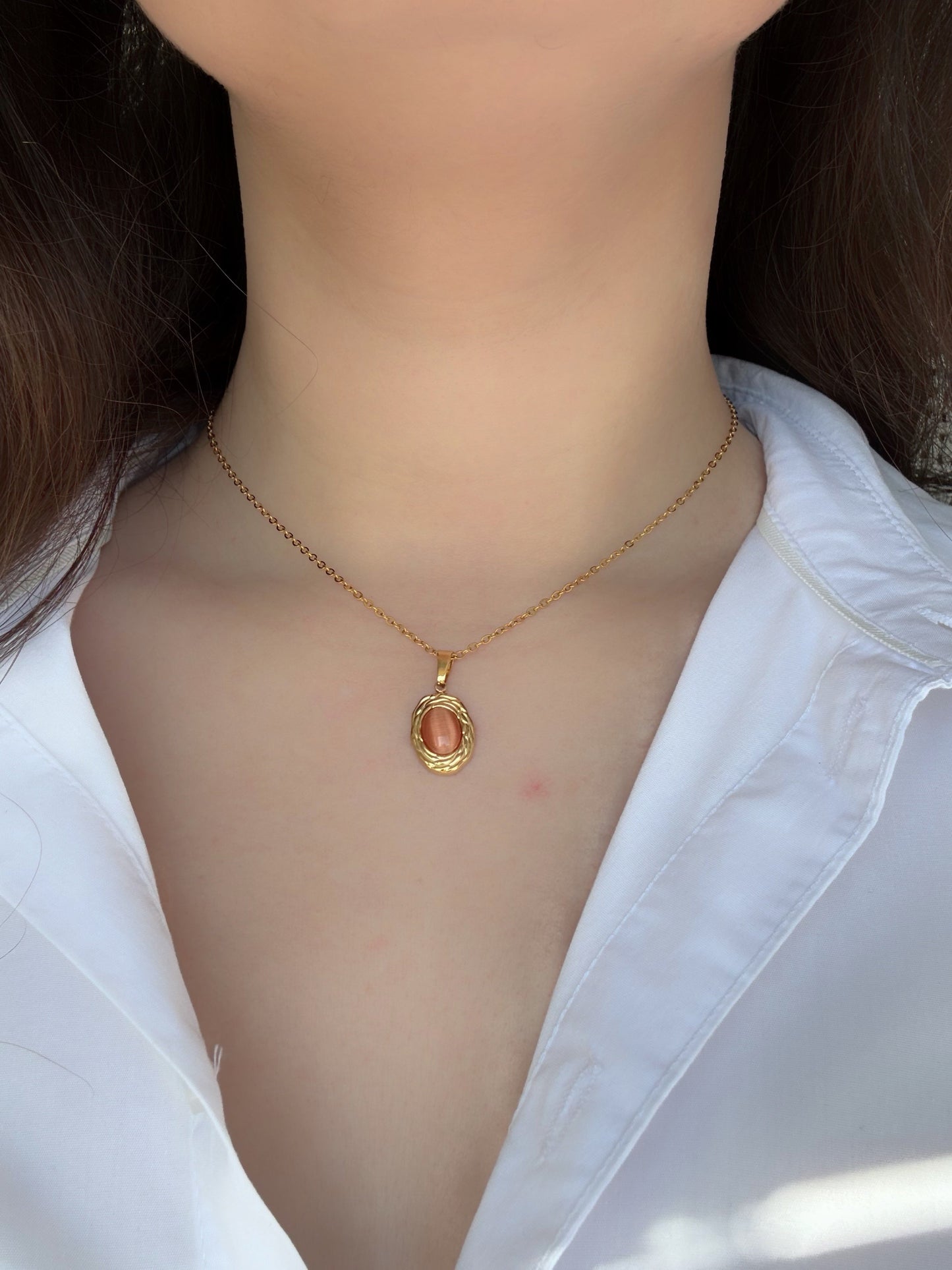 Collier orange - Aurorejewels