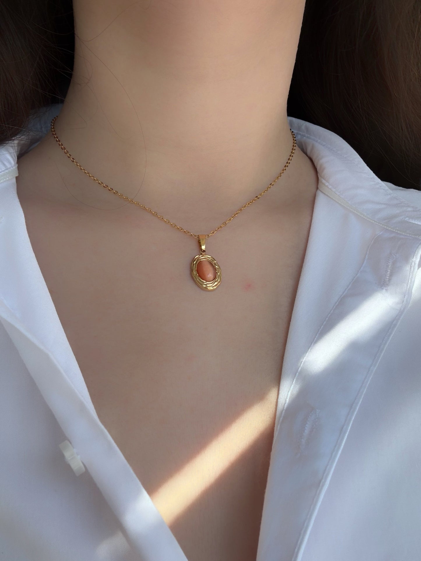 Collier orange - Aurorejewels