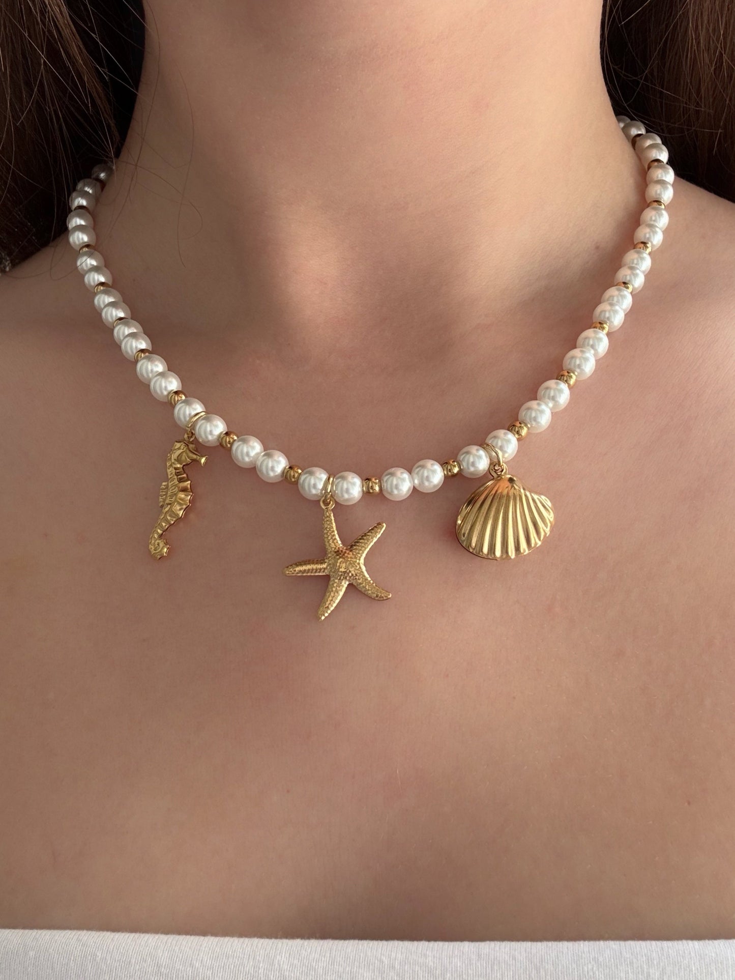 Collier perles été - Aurorejewels