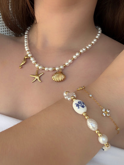 Collier perles été - Aurorejewels