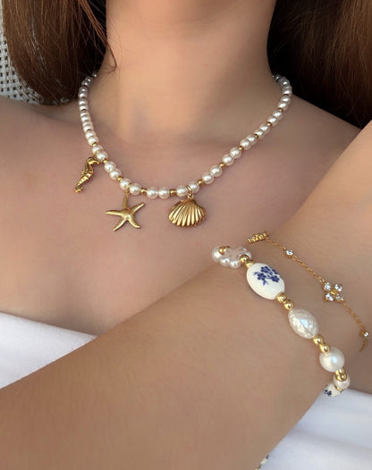 Collier perles été - Aurorejewels