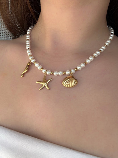 Collier perles été - Aurorejewels