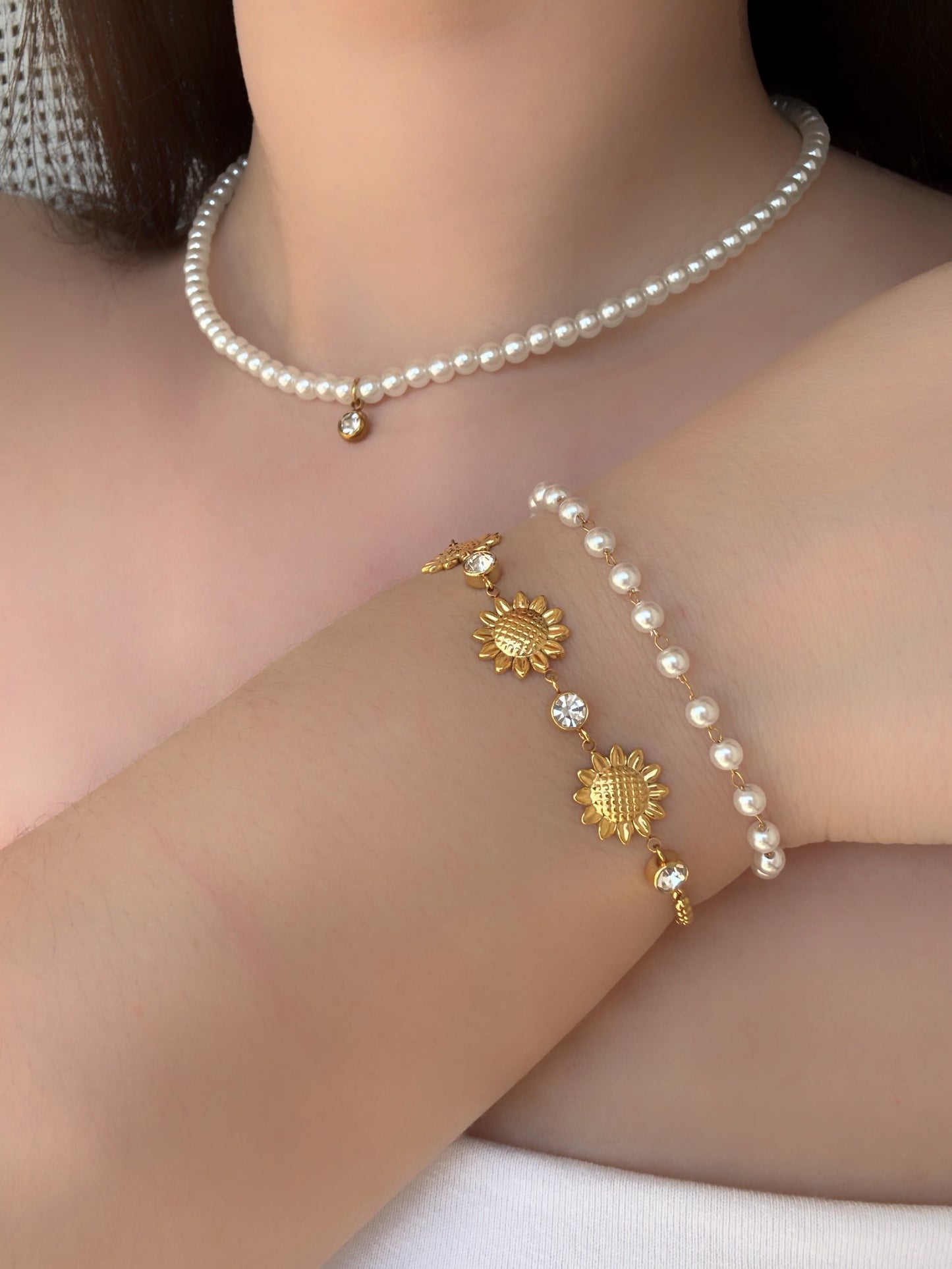Collier perles ras de cou - Aurorejewels