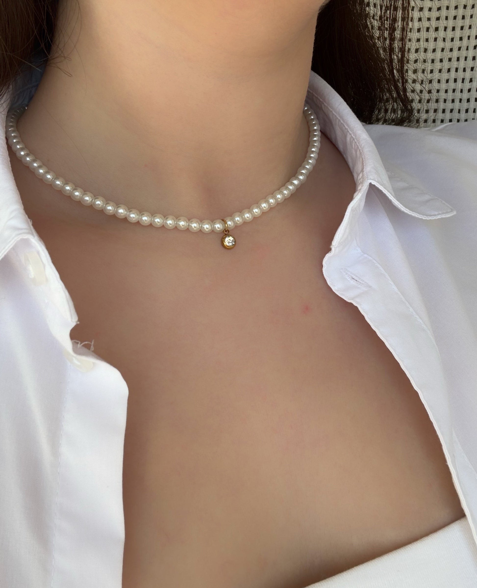 Collier perles ras de cou - Aurorejewels