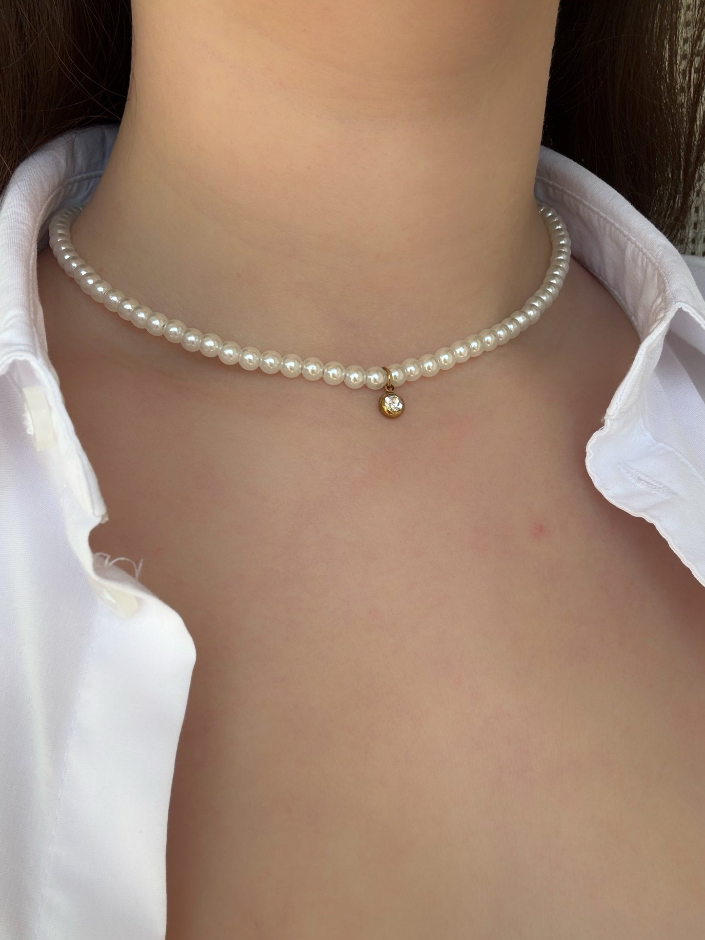 Collier perles ras de cou - Aurorejewels