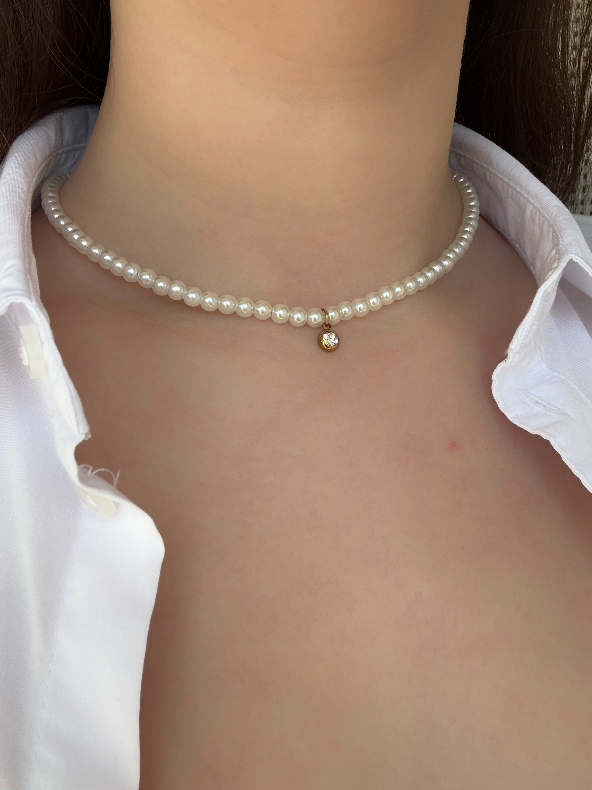 Collier perles ras de cou - Aurorejewels