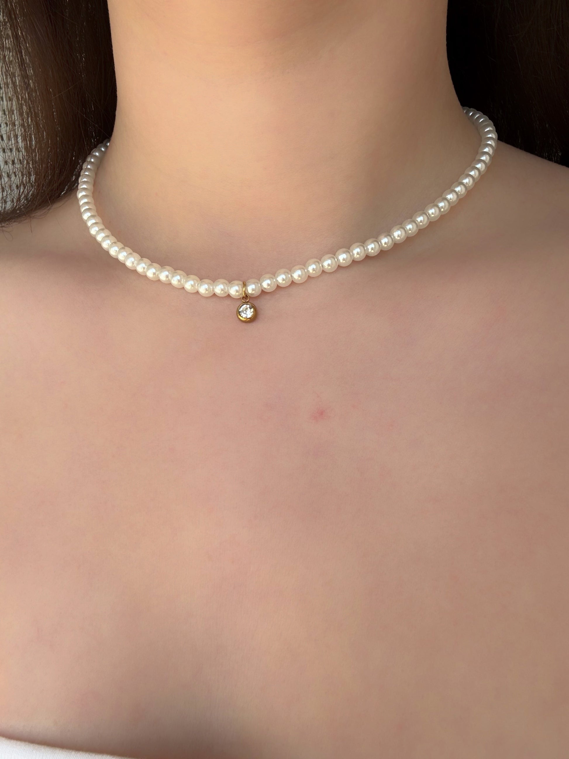 Collier perles ras de cou - Aurorejewels