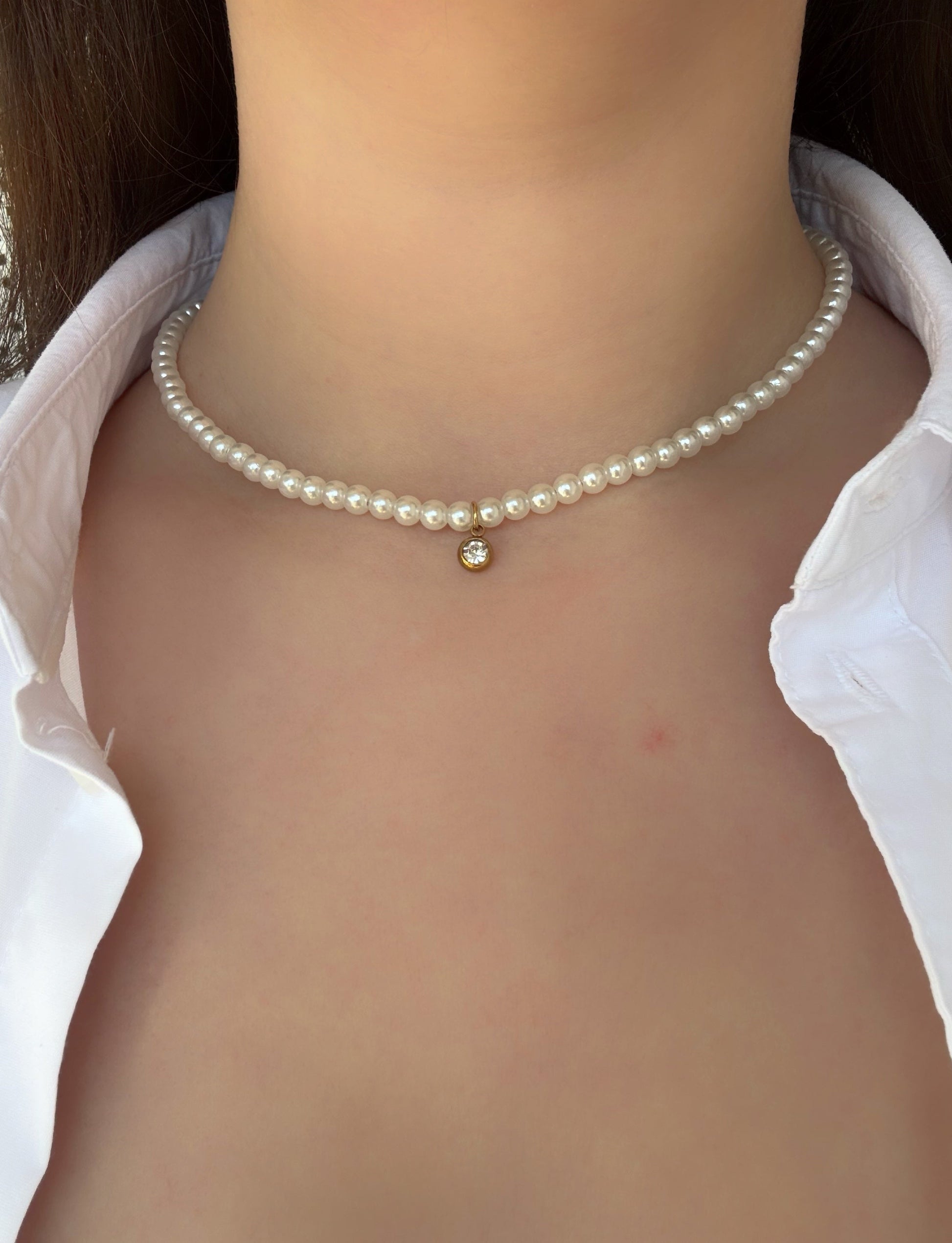 Collier perles ras de cou - Aurorejewels