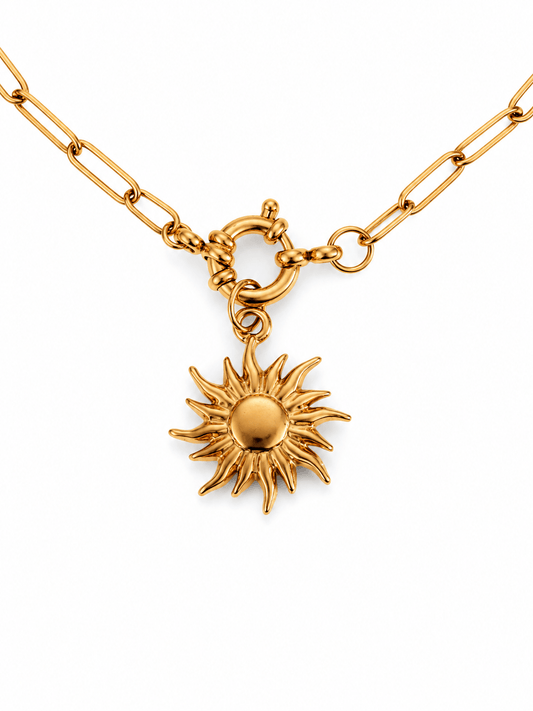 COLLIER SOLEIL ACIER INOXYDABLE - Aurorejewels