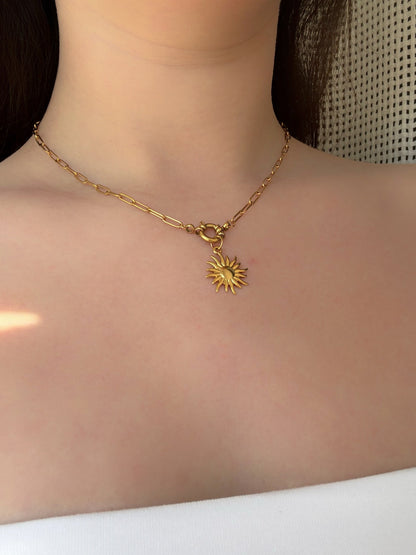 Collier soleil acier inoxydable - Aurorejewels