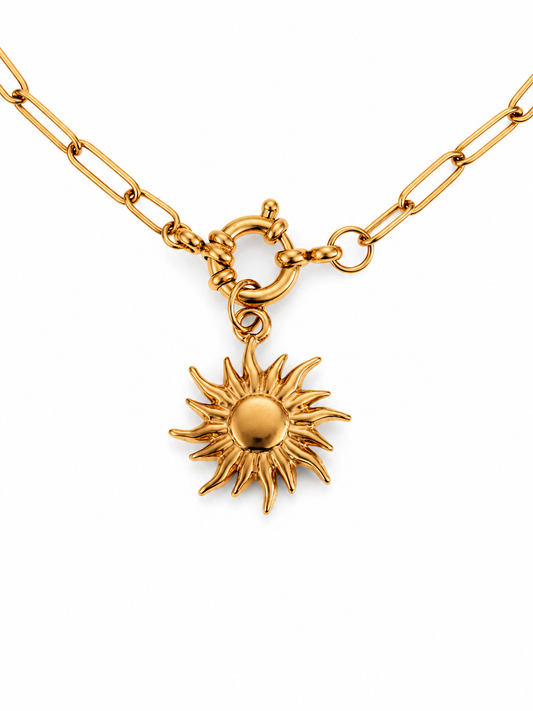 COLLIER SOLEIL ACIER INOXYDABLE