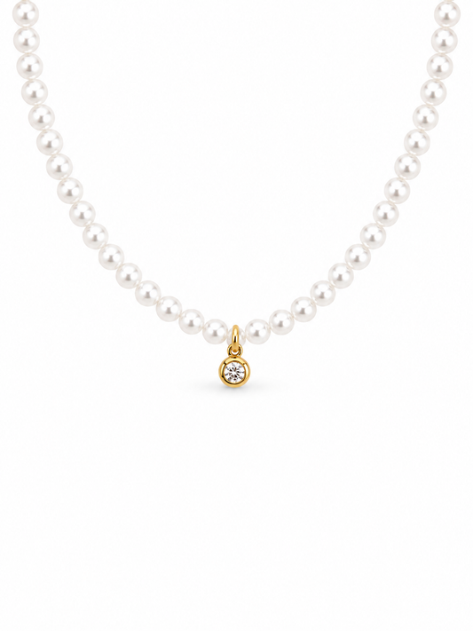 COLLIER PERLES RAS DE COU