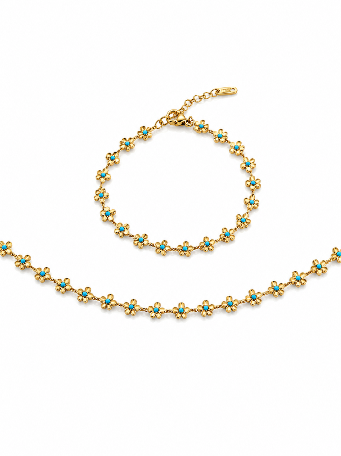 BRACELET FLEUR BLEUE